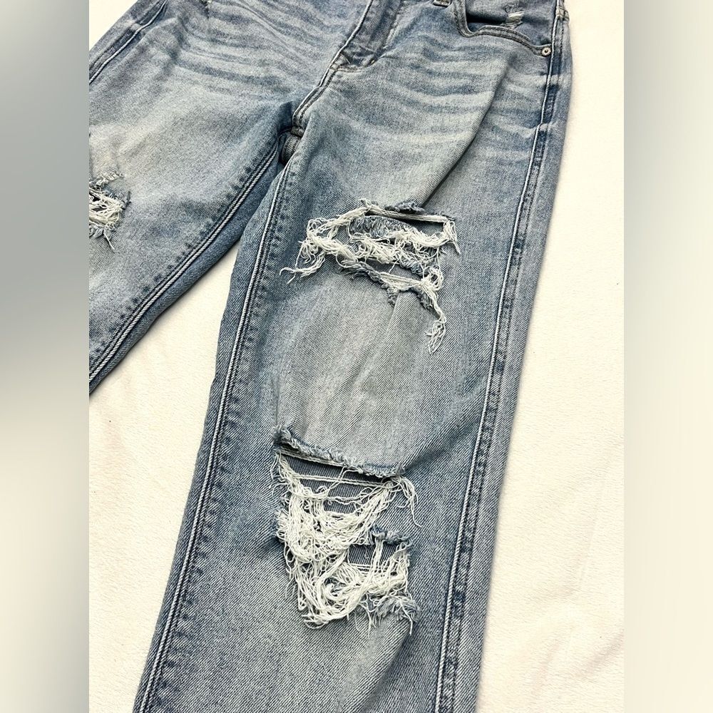 Eunina Light Blue Distressed Rocky High Rise Boyfriend Jeans Women’s Size 1 - Picture 4 of 16